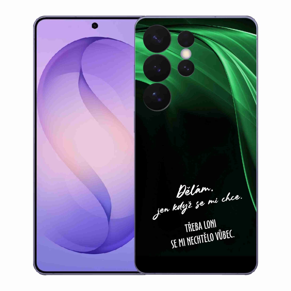 Gél borító mmCase Samsung Galaxy S26 Ultra - vicces szöveg 12 fekete háttér