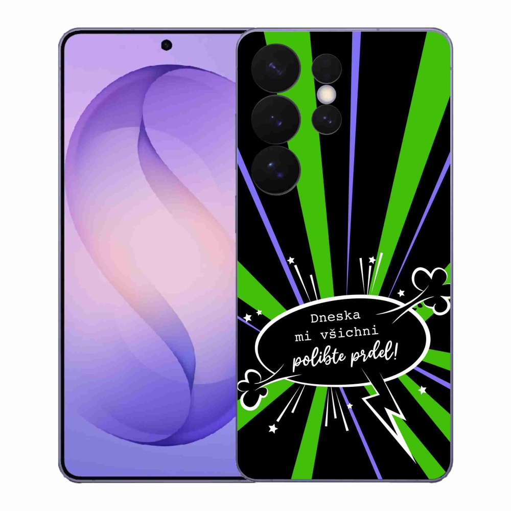 Gél borító mmCase Samsung Galaxy S26 Ultra készülékhez - vicces szöveg 15 fekete háttér