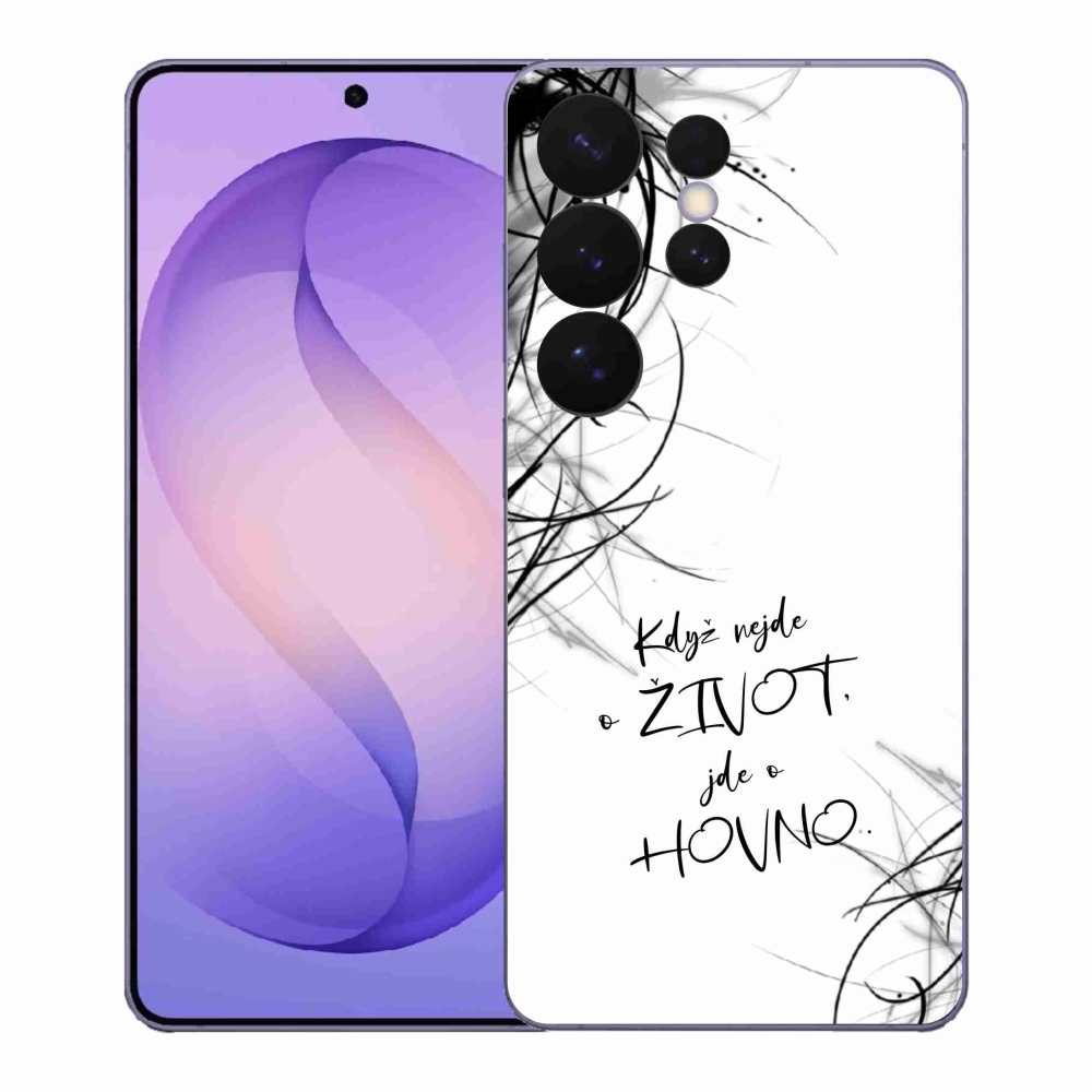 Gél borító mmCase Samsung Galaxy S26 Ultra - vicces szöveg 16 fehér háttér