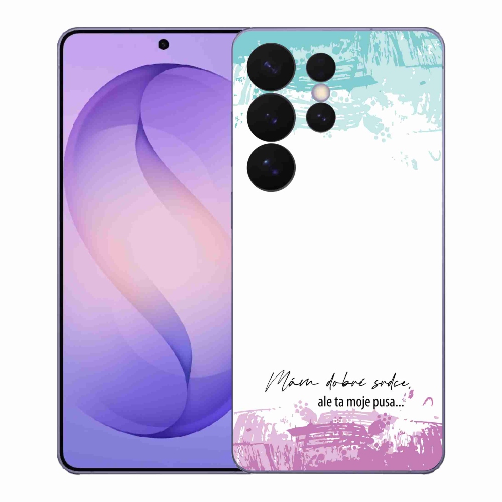 Gél borító mmCase Samsung Galaxy S26 Ultra - vicces szöveg 3 fehér háttérrel