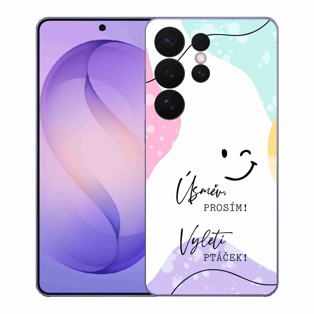 Gél borító mmCase Samsung Galaxy S26 Ultra - vicces szöveg 4 fehér háttérrel