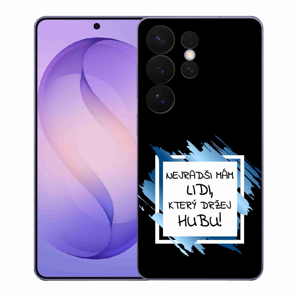 Gél borító mmCase Samsung Galaxy S26 Ultra - vicces szöveg 7 fehér és fekete háttérrel