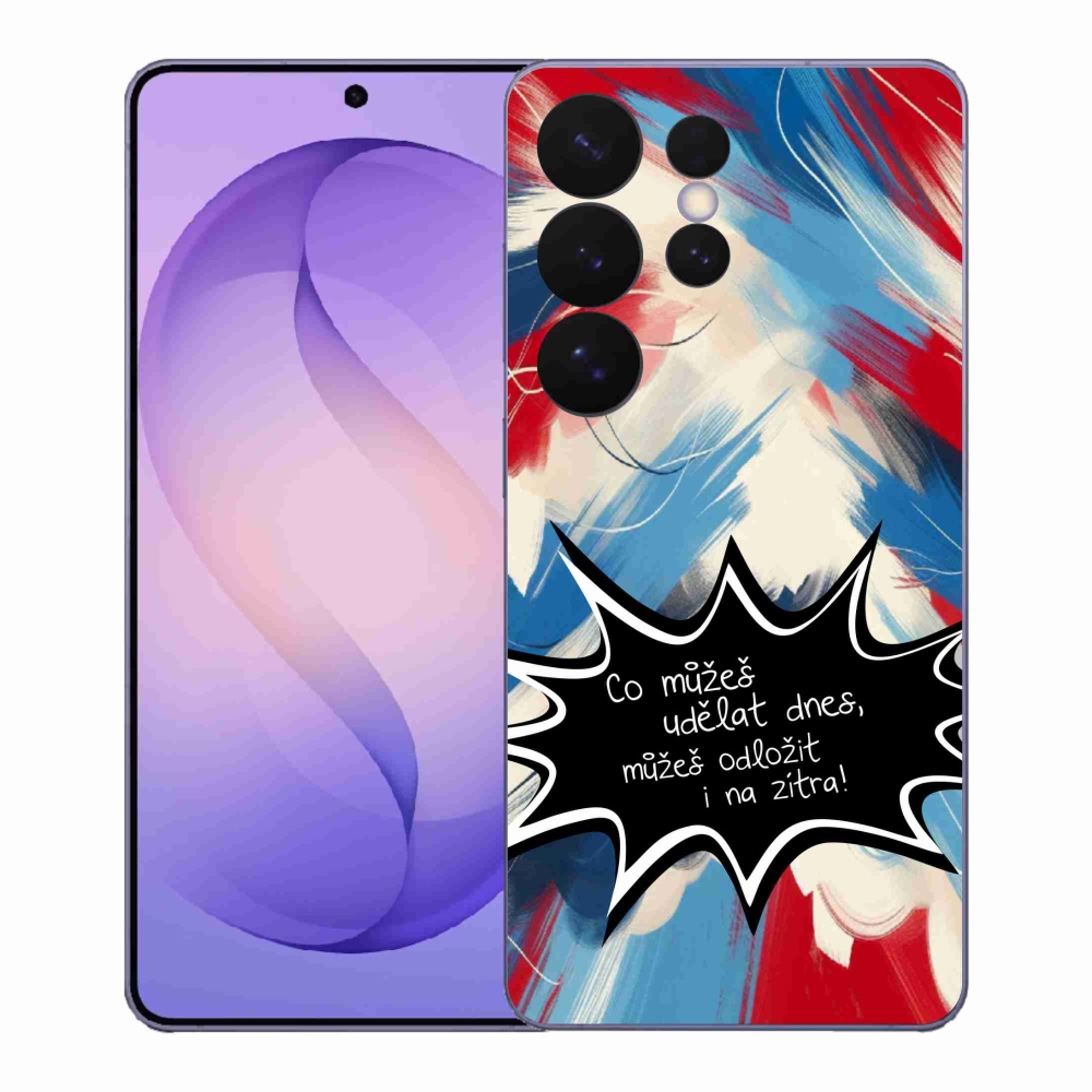 Gél borító mmCase Samsung Galaxy S26 Ultra - vicces szöveg 9 fekete háttér