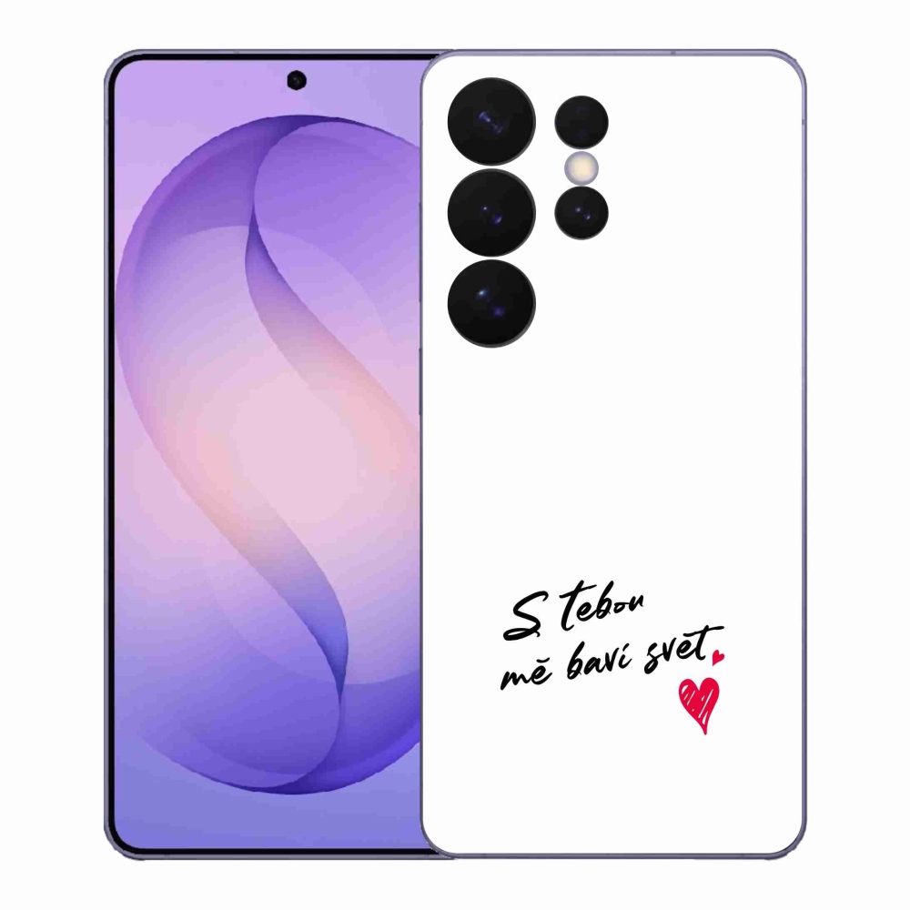 Gél borító mmCase Samsung Galaxy S26 Ultra - szerelmes szöveg 1 fehér háttér