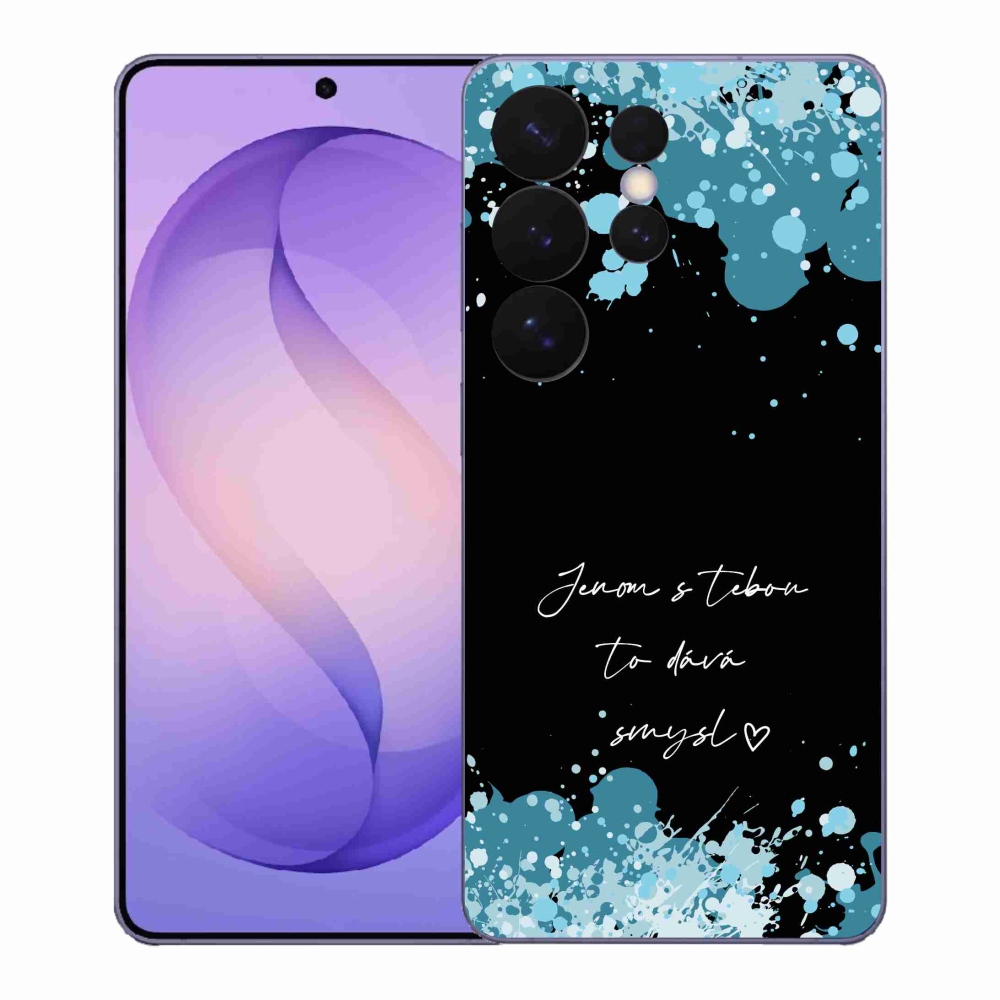 Gél borító mmCase Samsung Galaxy S26 Ultra - szerelmes szöveg fekete háttérrel