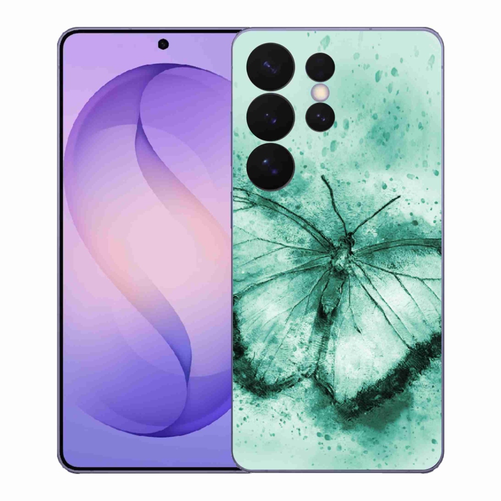 Gél védőhuzat mmCase Samsung Galaxy S26 Ultra - zöld pillangó