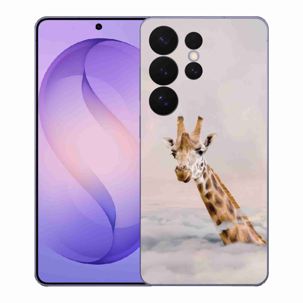 Zselés borítás mmCase Samsung Galaxy S26 Ultra készülékhez - zsiráf a felhőkben
