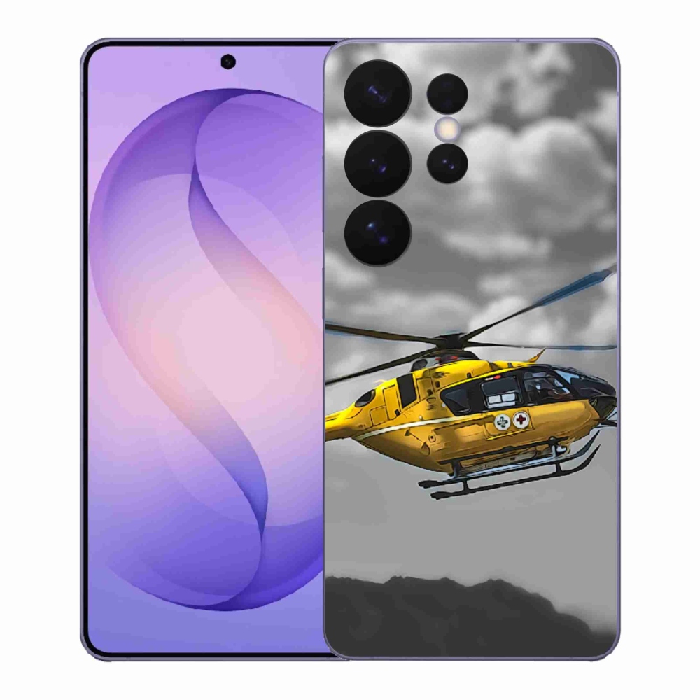 Gél védőhuzat mmCase Samsung Galaxy S26 Ultra - sárga helikopterhez