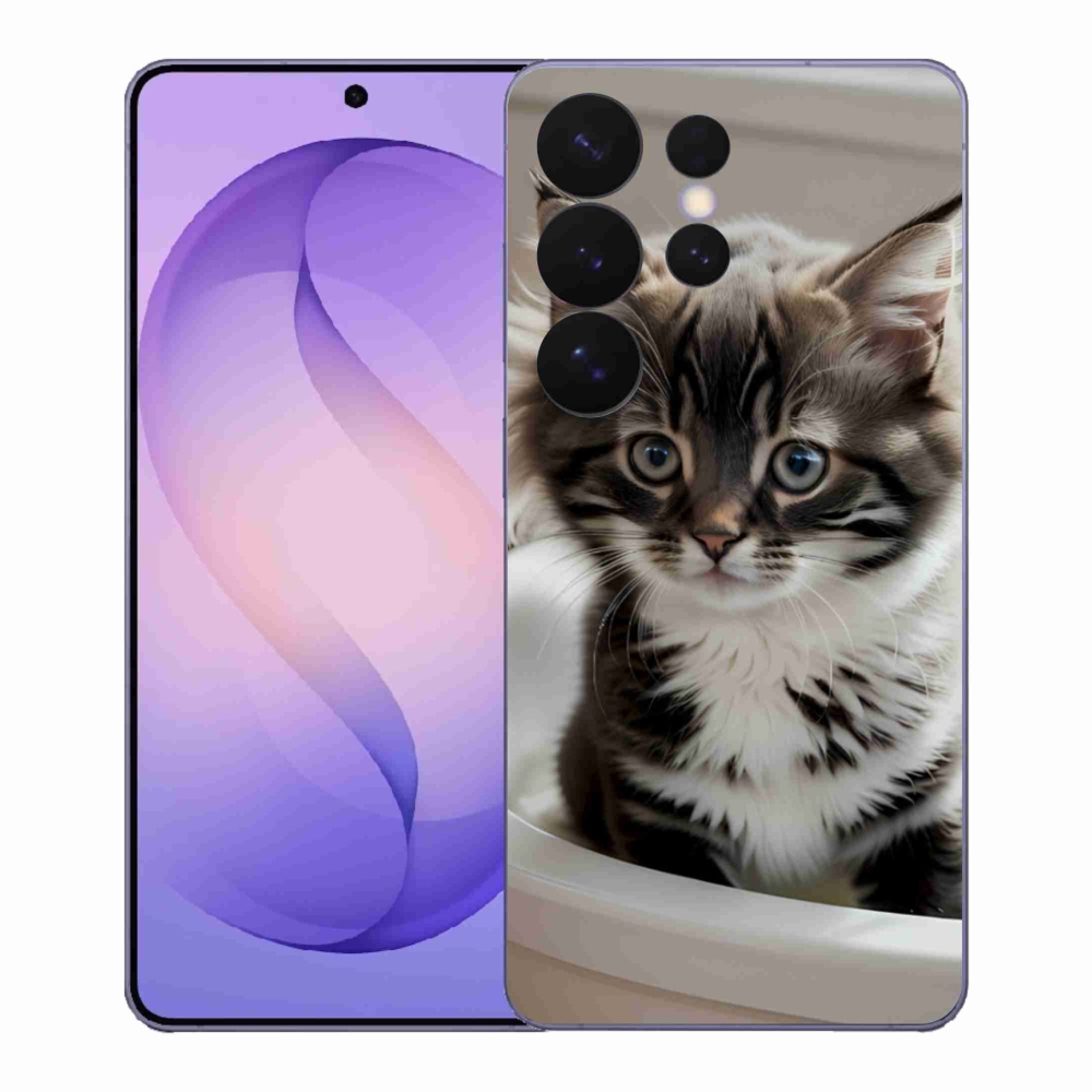 Gél borítás mmCase Samsung Galaxy S26 Ultra készülékhez - kíváncsi cica