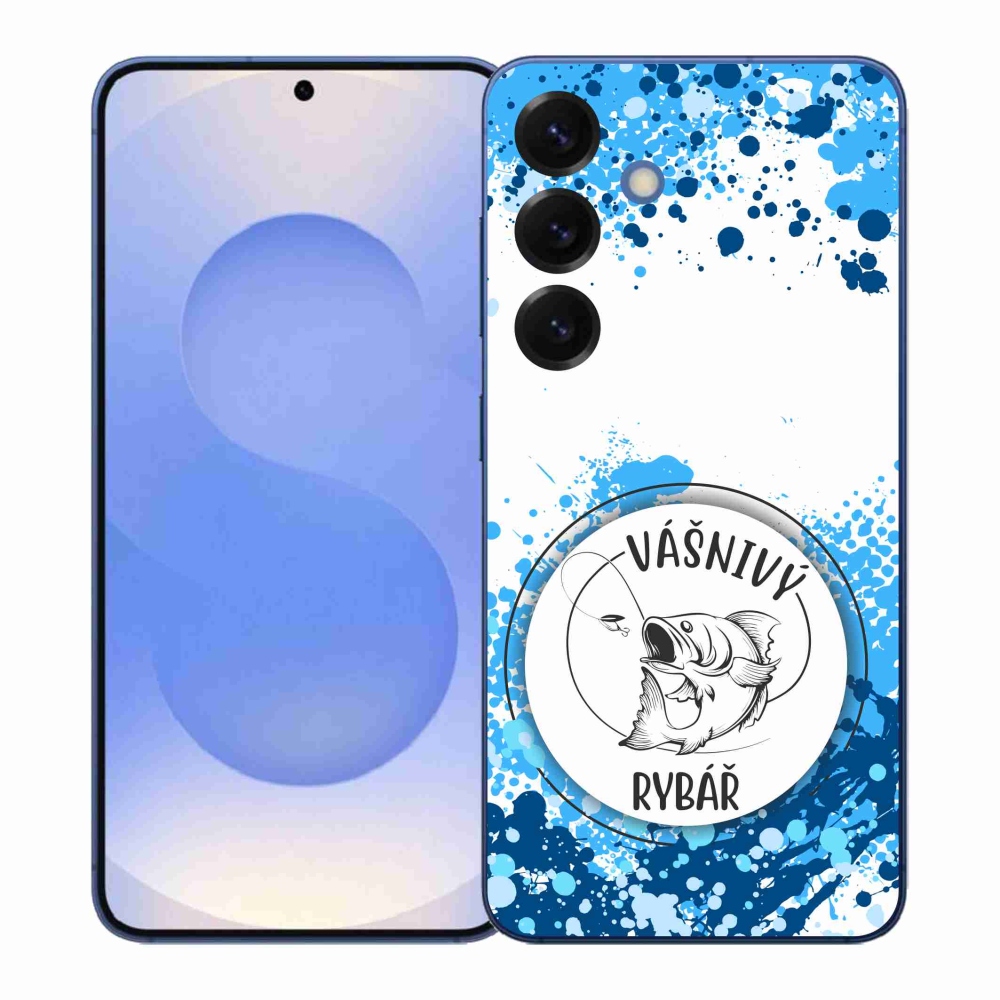 Gél borítás mmCase Samsung Galaxy S26+ - szenvedélyes halász fehér háttérrel