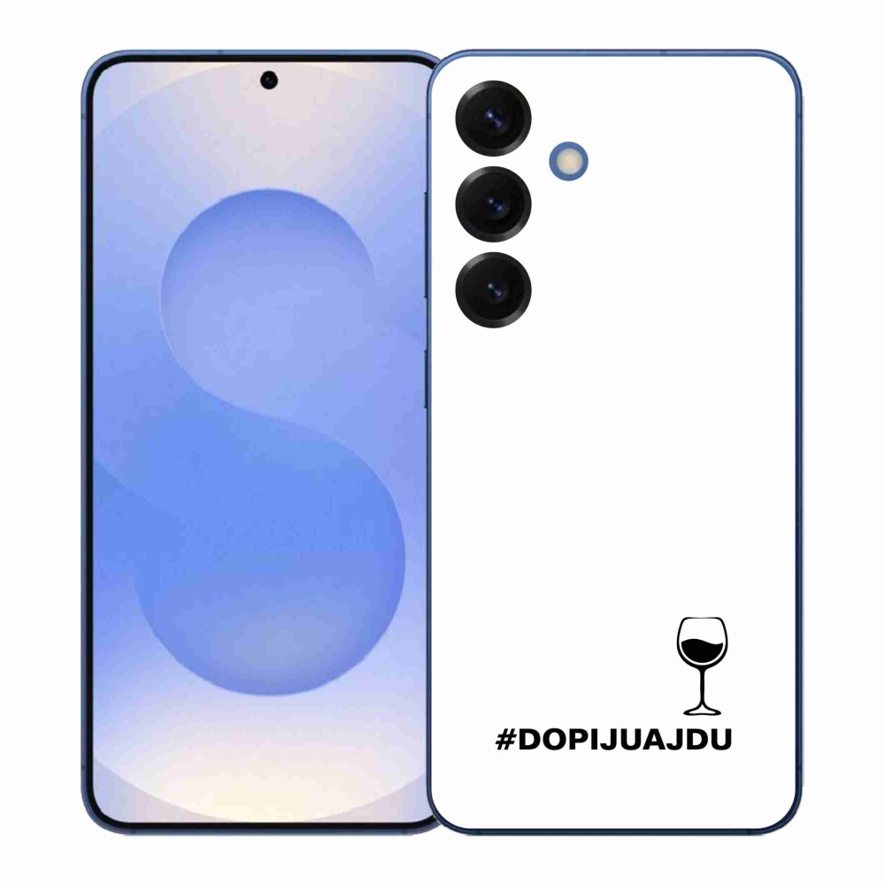 Gél borítás mmCase Samsung Galaxy S26+ készülékhez - bor motívum fehér alapon