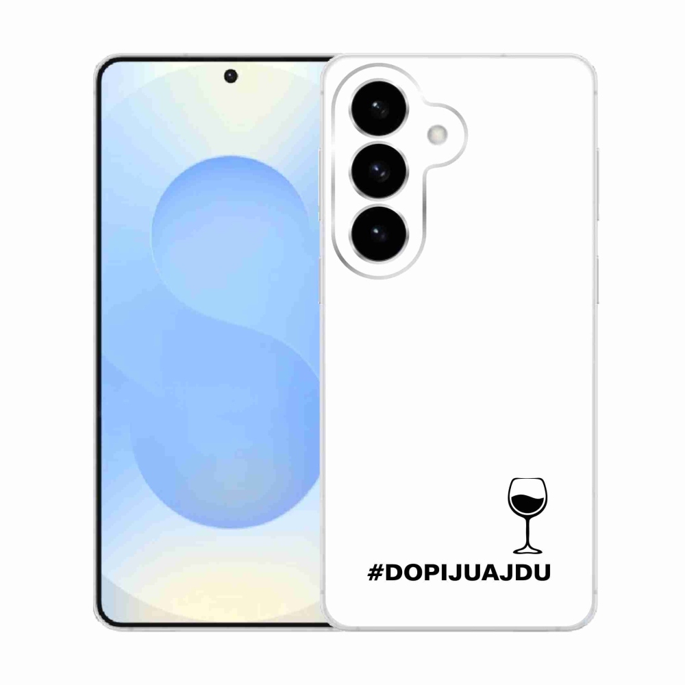 Gél borítás mmCase Samsung Galaxy S26 készülékhez - bor motívum fehér háttérrel