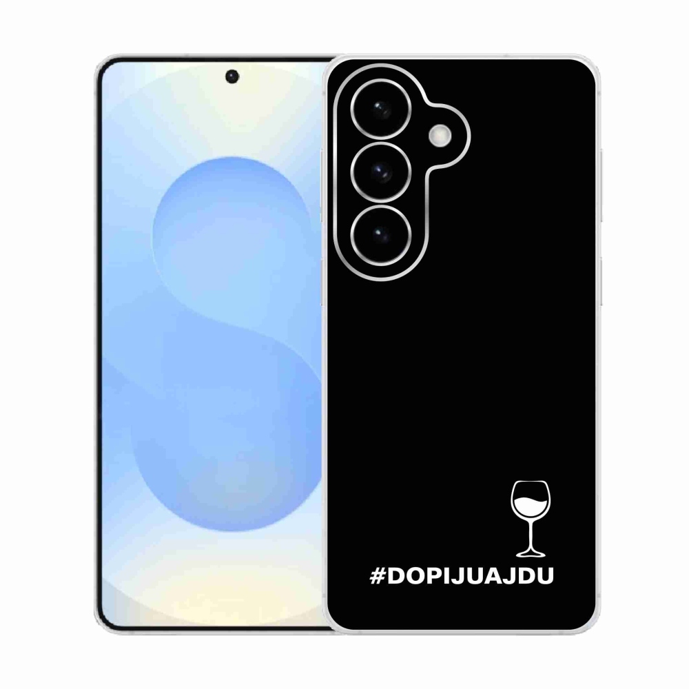 Gél borítás mmCase Samsung Galaxy S26 készülékhez - bor motívum fekete háttér