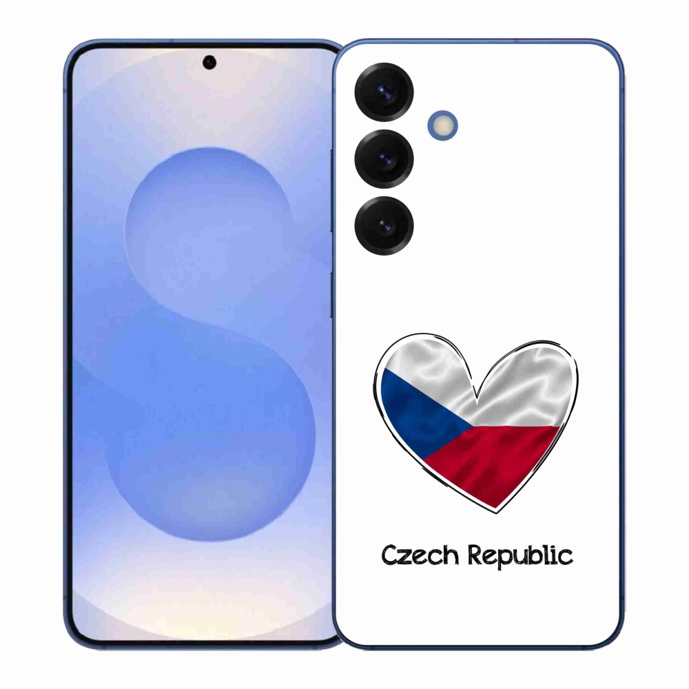 Gél borítás mmCase Samsung Galaxy S26+ - zászló szív fehér háttérrel