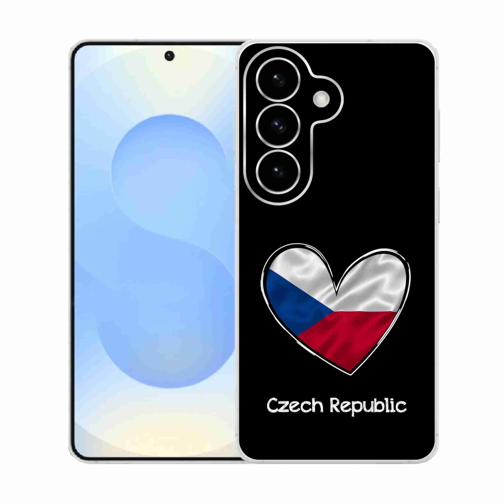 Gél borító mmCase Samsung Galaxy S26 - zászlós szív fekete háttérrel