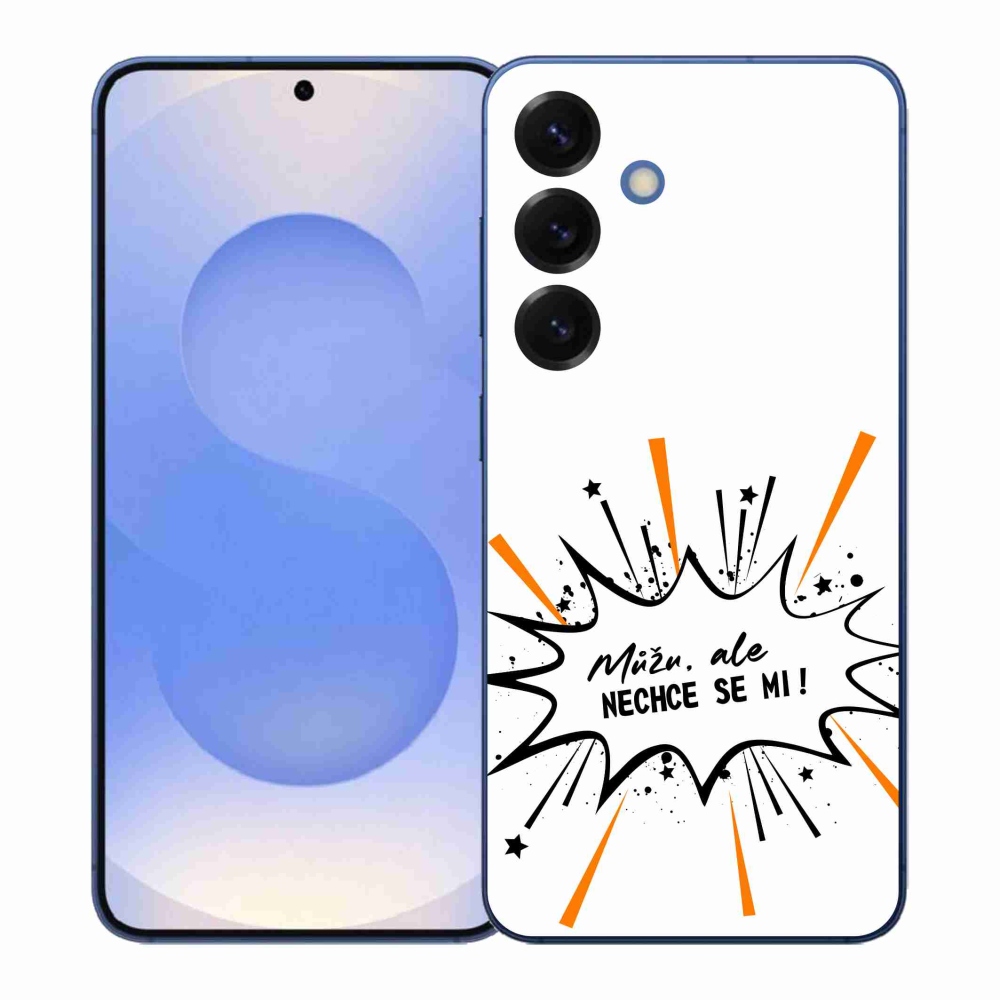 Gél borító mmCase Samsung Galaxy S26+ készülékhez - vicces szöveg 11 fehér háttér