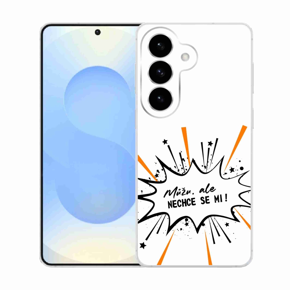 Gél borító mmCase Samsung Galaxy S26 készülékhez - vicces szöveg 11 fehér háttér