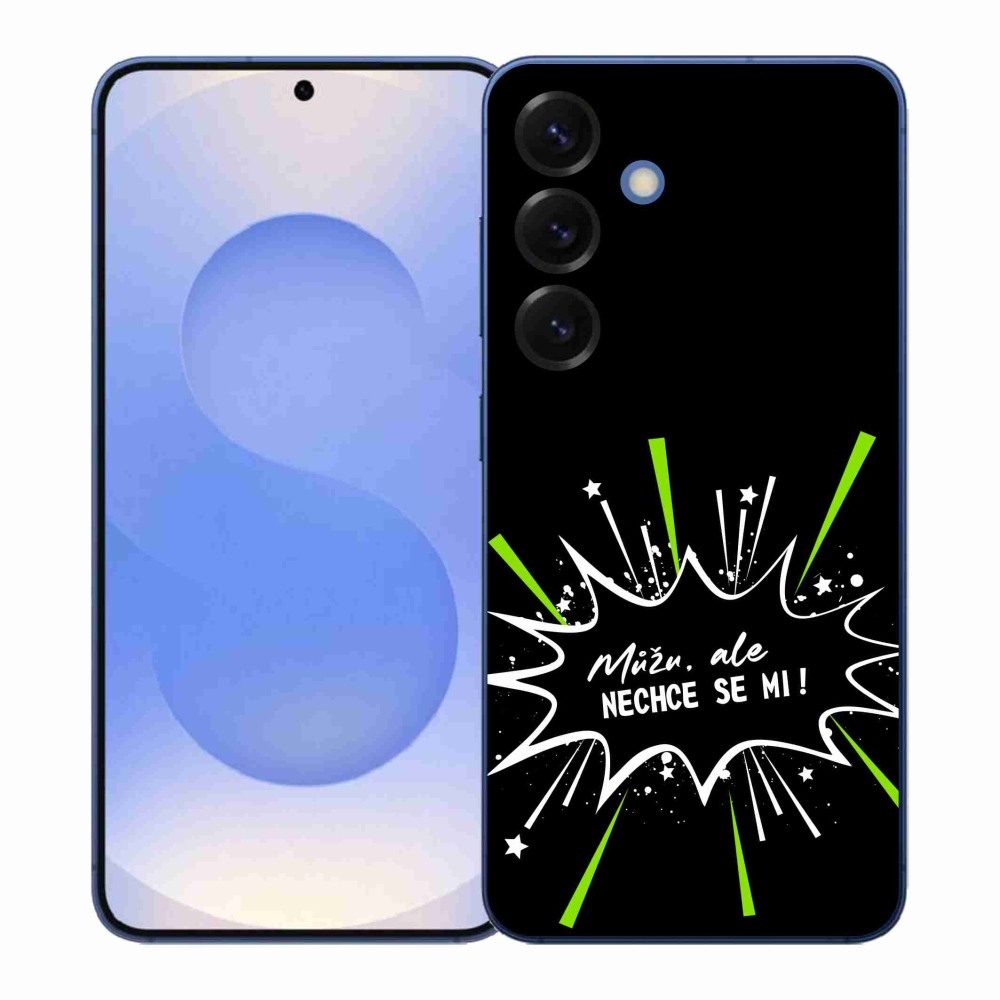 Gél borító mmCase Samsung Galaxy S26+ készülékhez - vicces szöveg 11 fekete háttér