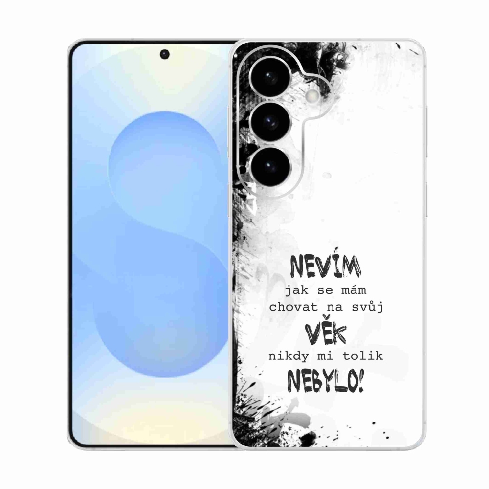 Gél borító mmCase Samsung Galaxy S26 készülékhez - vicces szöveg 14 fehér háttér