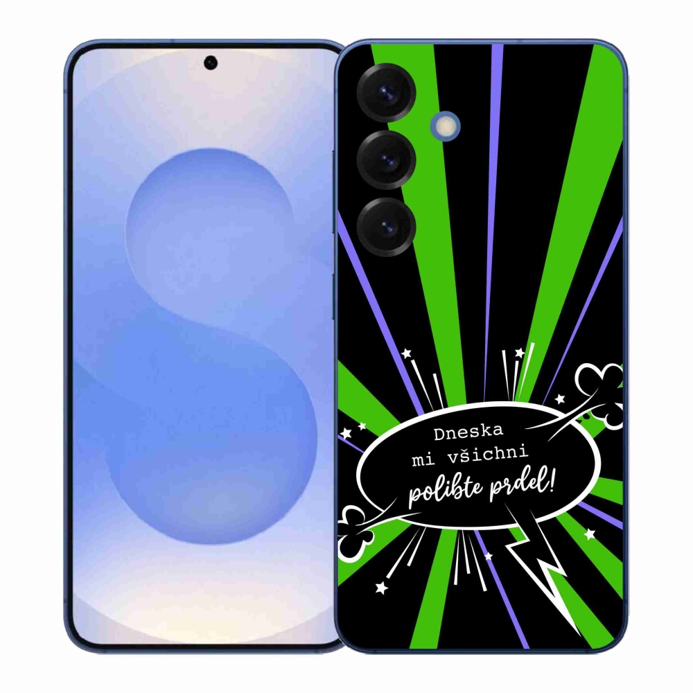 Gél borító mmCase Samsung Galaxy S26+ készülékhez - vicces szöveg 15 fekete háttér