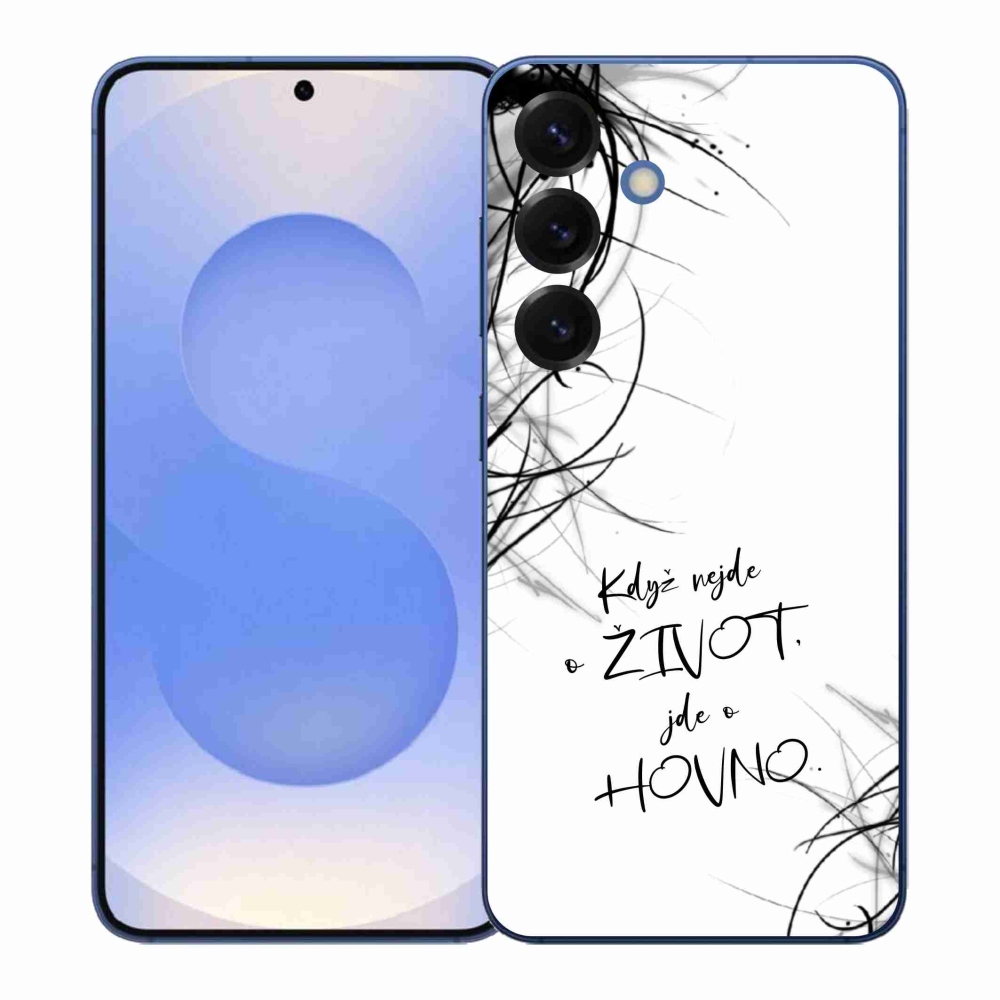 Gél borító mmCase Samsung Galaxy S26+ készülékhez - vicces szöveg 16 fehér háttér