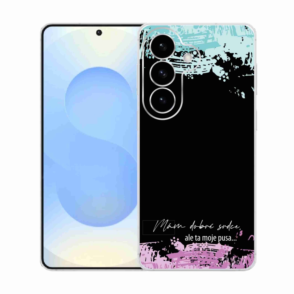 Gél borító mmCase Samsung Galaxy S26 készülékhez - vicces szöveg 3 fekete háttér