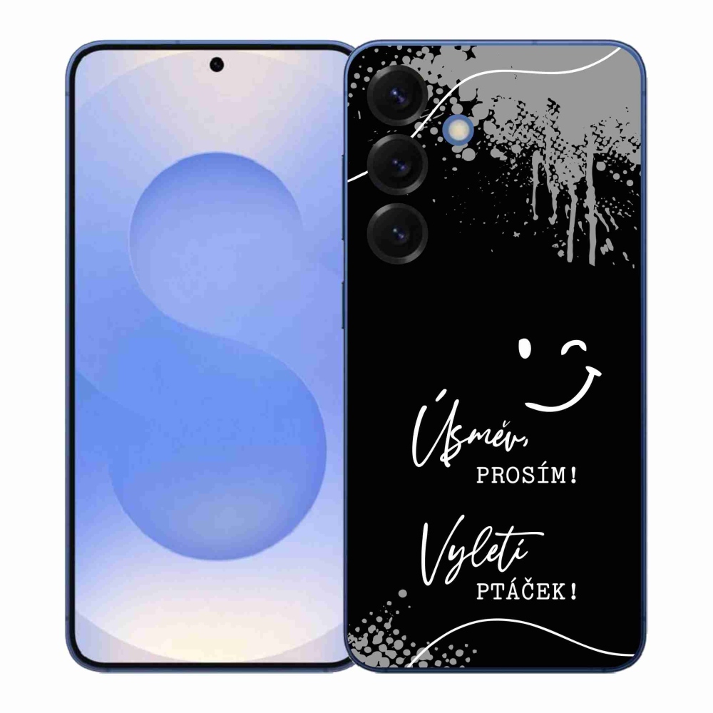 Gél borító mmCase Samsung Galaxy S26+ - vicces szöveg 4 fekete háttérrel