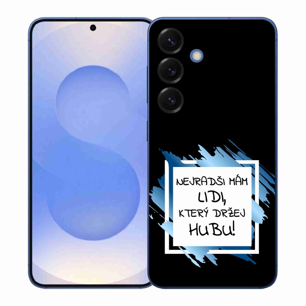 Gél borító mmCase Samsung Galaxy S26+ készülékhez - vicces szöveg 7 fehér és fekete háttérrel