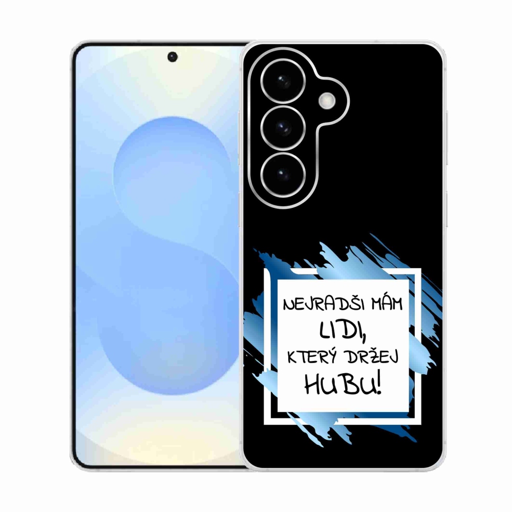 Gél borító mmCase Samsung Galaxy S26 készülékhez - vicces szöveg 7 fehér és fekete háttérrel