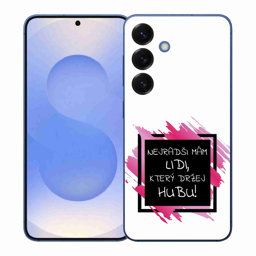 Gél borító mmCase Samsung Galaxy S26+ készülékhez - vicces szöveg 7 fekete-fehér háttérrel