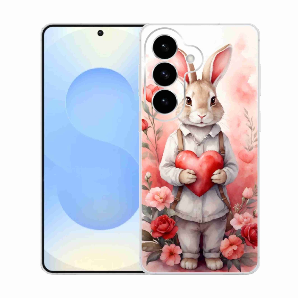 Gél borítás mmCase Samsung Galaxy S26 készülékhez - nyúl szívvel