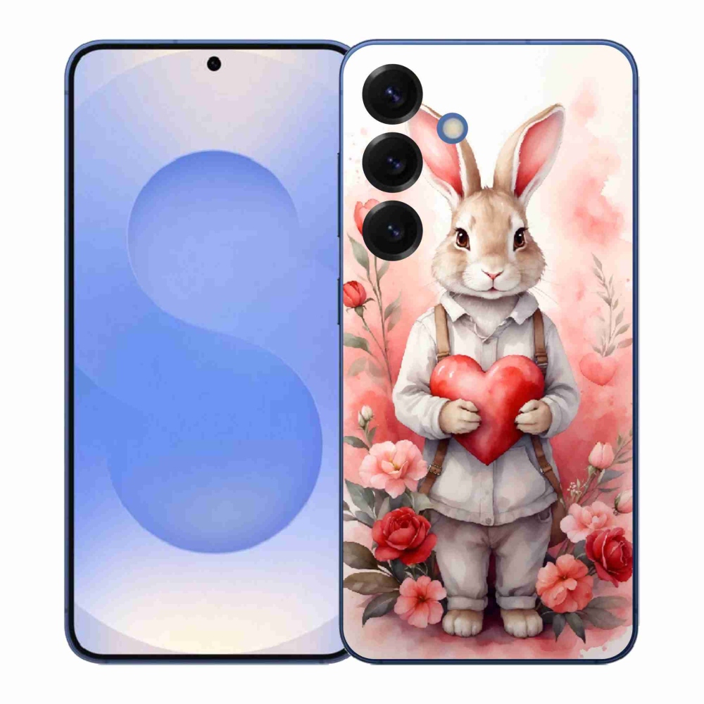 Gél borítás mmCase Samsung Galaxy S26+ - nyúl szívvel