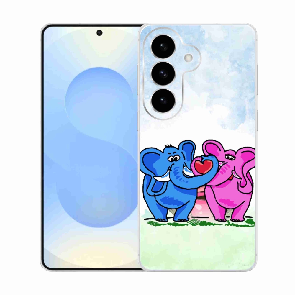 Gél borítás mmCase Samsung Galaxy S26 készülékhez - szerelmes elefántok
