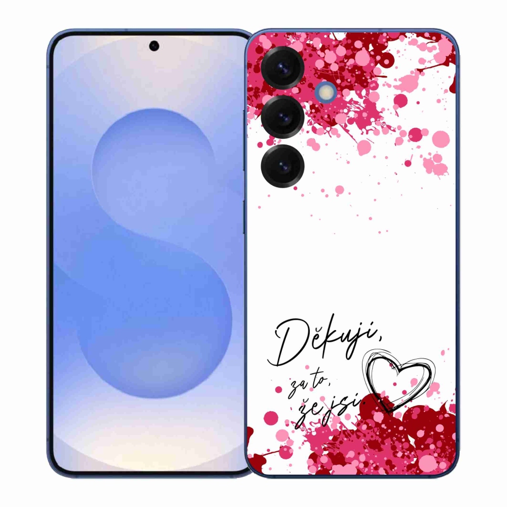 Gél borítás mmCase Samsung Galaxy S26+ készülékhez - text in love 2 fehér háttér