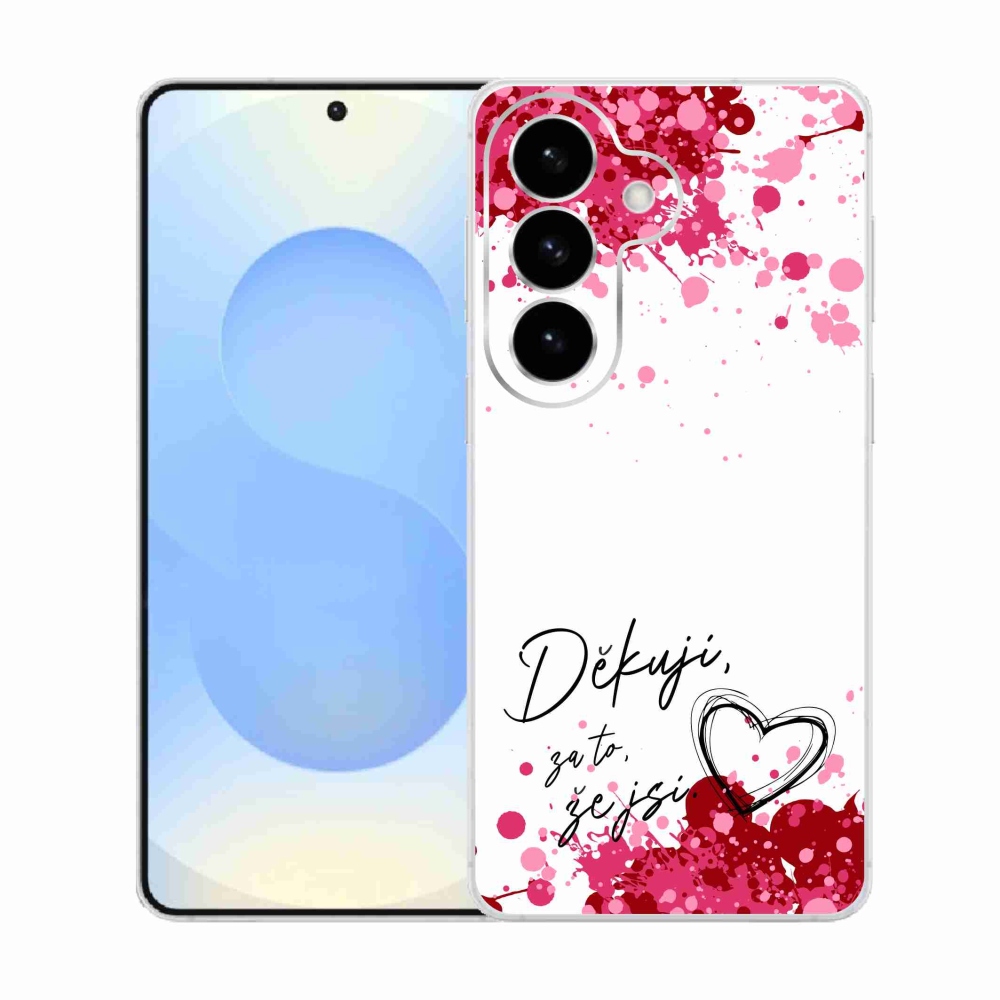 Gél borítás mmCase Samsung Galaxy S26 készülékhez - text in love 2 fehér háttér