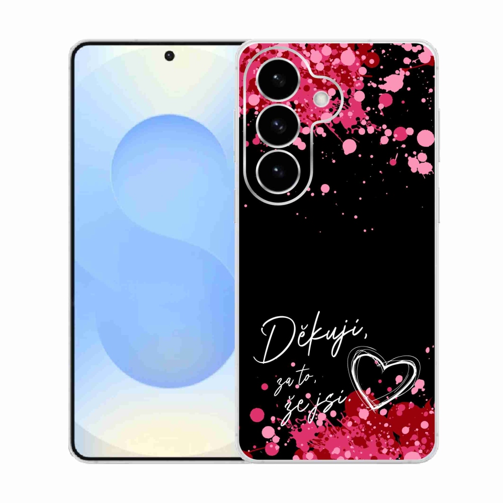 Gél borítás mmCase Samsung Galaxy S26 készülékhez - text in love 2 fekete háttér