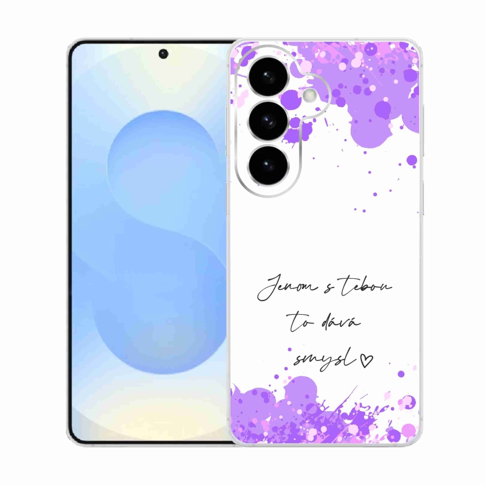 Gél borító mmCase Samsung Galaxy S26 készülékhez - szerelmes szöveg fehér háttérrel