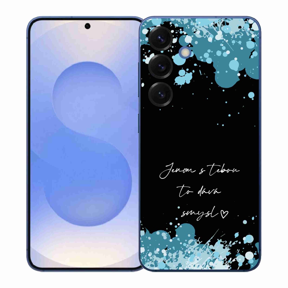 Gél borító mmCase Samsung Galaxy S26+ - szerelmes szöveg fekete háttérrel