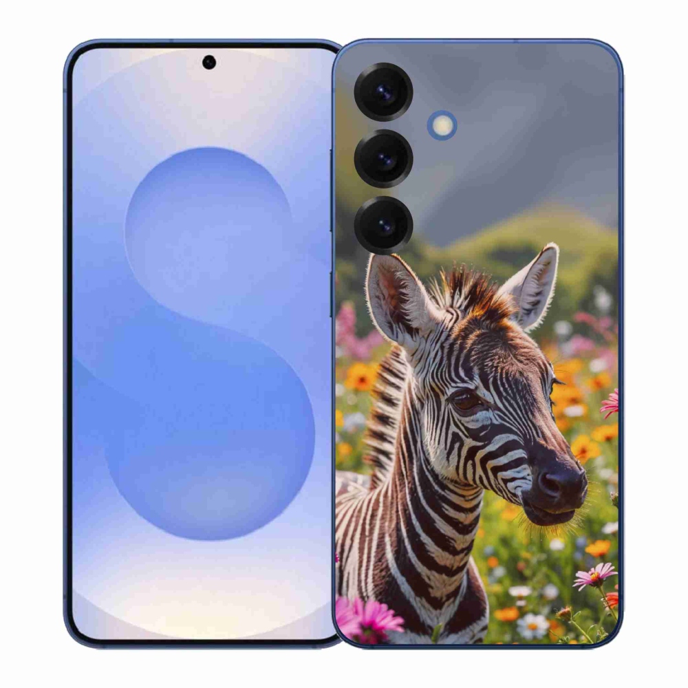Zselés borítás mmCase Samsung Galaxy S26+ készülékhez - zebra a réten