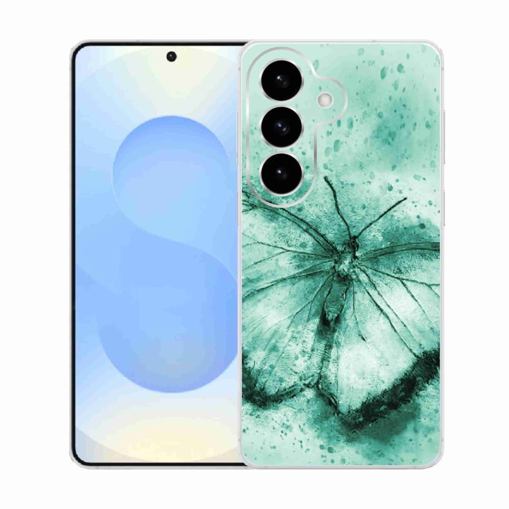 Zselés borítás mmCase Samsung Galaxy S26 készülékhez - zöld pillangó