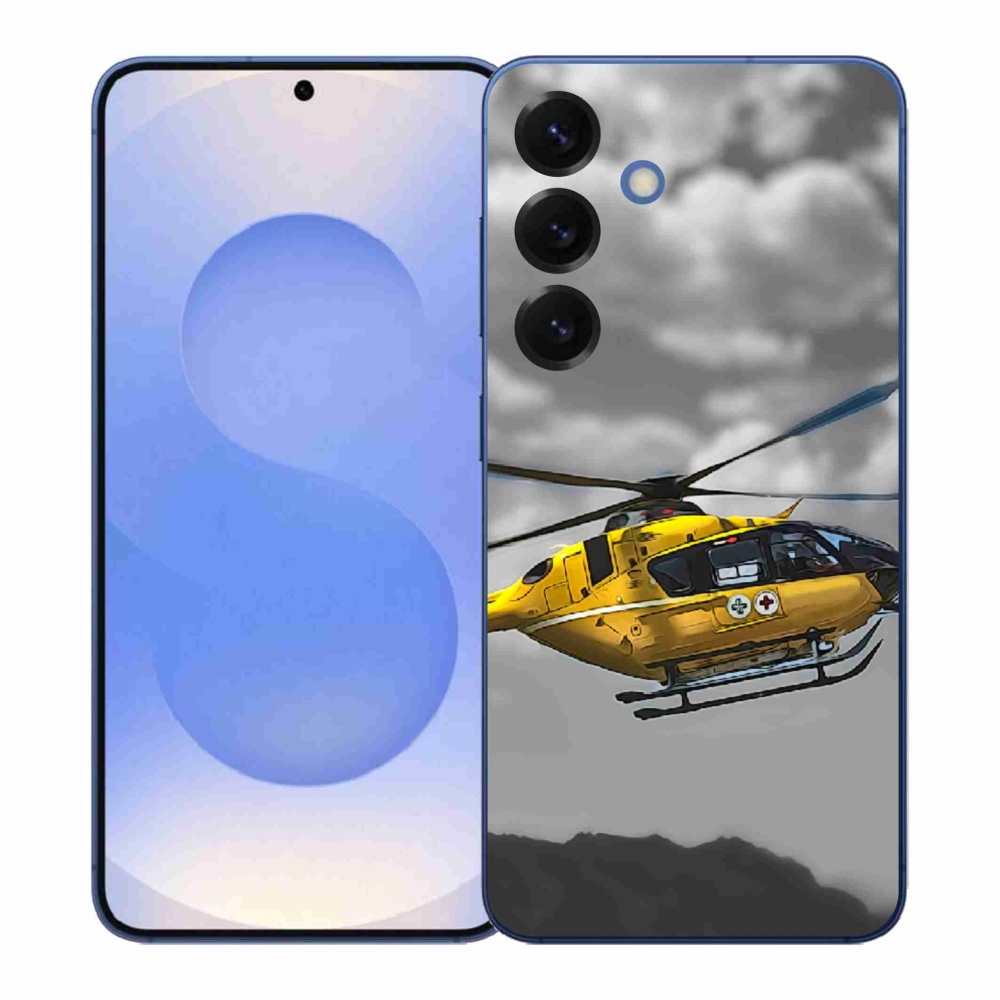 Gél védőhuzat mmCase Samsung Galaxy S26+ - sárga helikopterhez