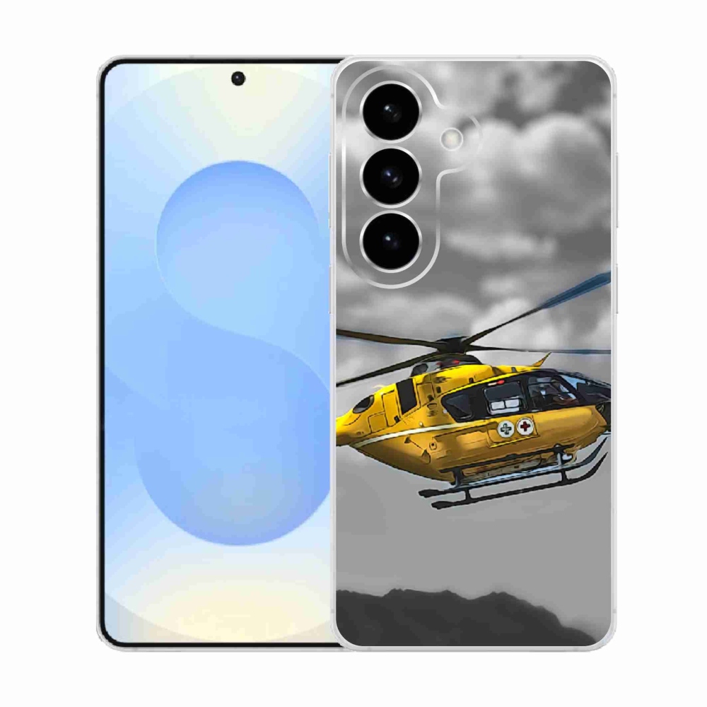 Gél védőhuzat mmCase Samsung Galaxy S26 - sárga helikopterhez