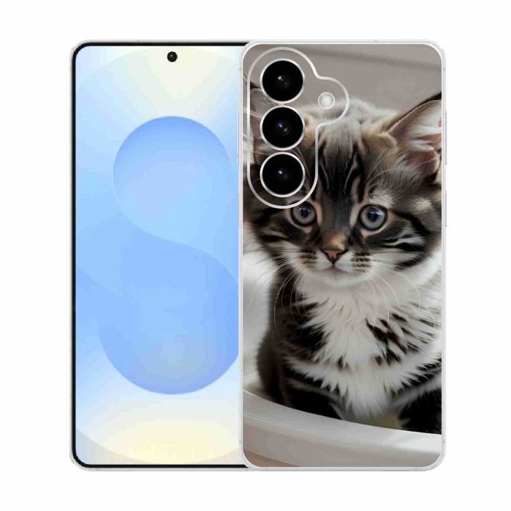 Gél borítás mmCase Samsung Galaxy S26 készülékhez - kíváncsi cica