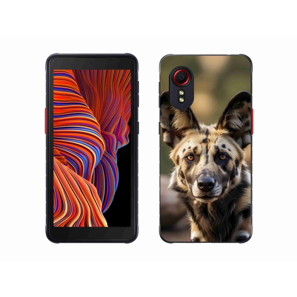 Gél borítás mmCase Samsung Galaxy Xcover 5 készülékhez - Afrikai vadkutya