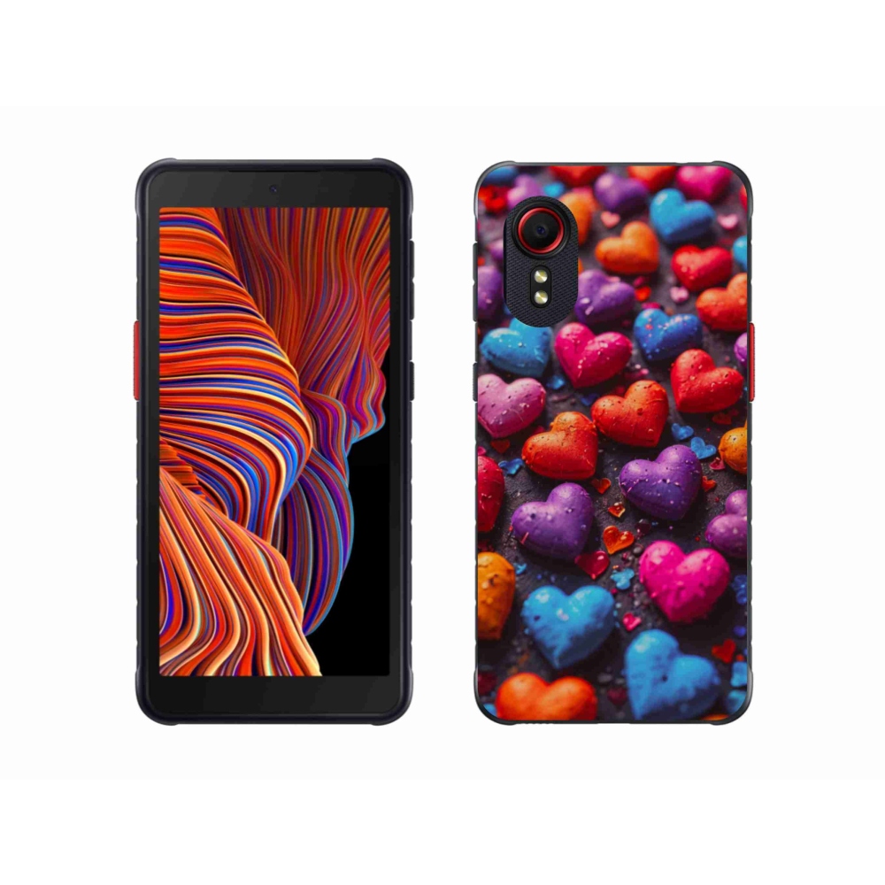 Gél borítás mmCase Samsung Galaxy Xcover 5 készülékhez - színes szív