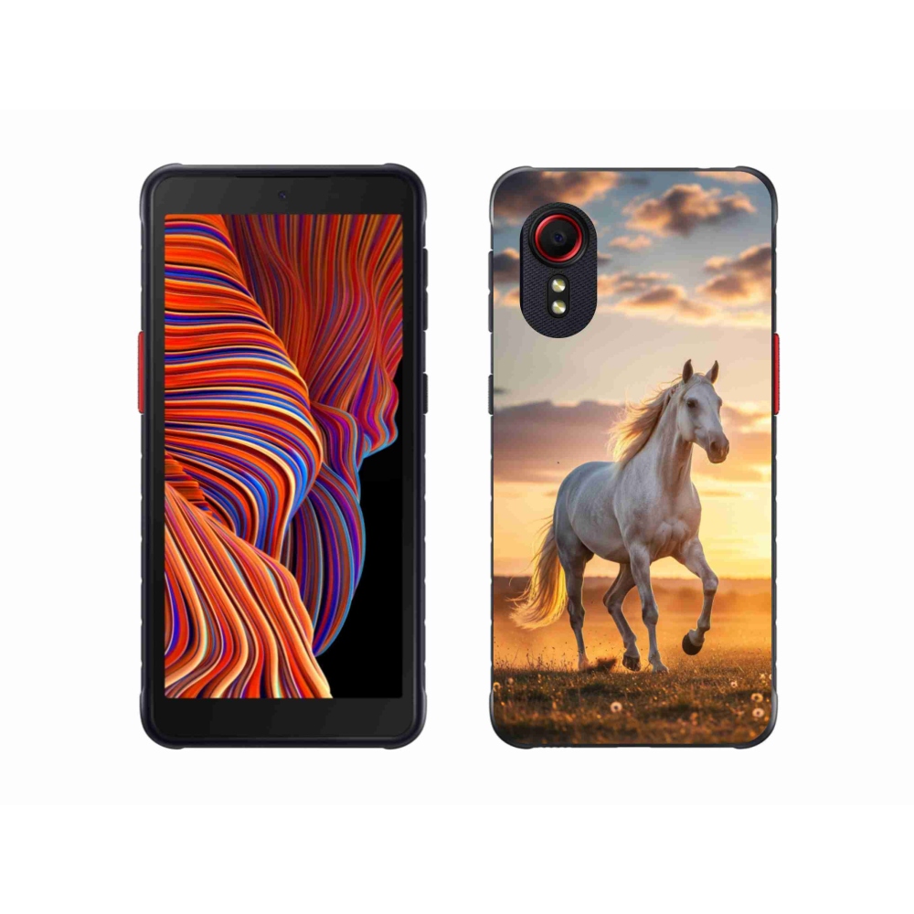 Gél borítás mmCase Samsung Galaxy Xcover 5 - futó fehér ló 2