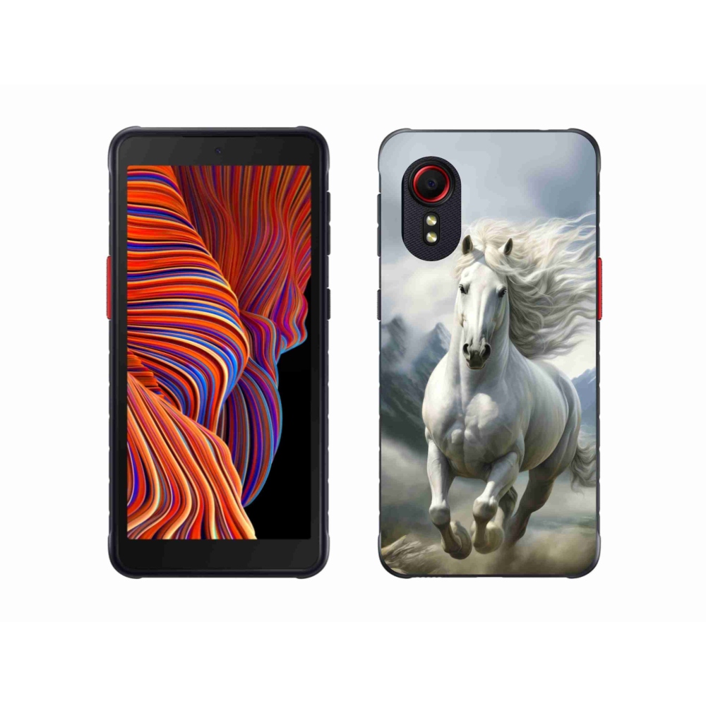 Gél borítás mmCase Samsung Galaxy Xcover 5 - futó fehér ló 3