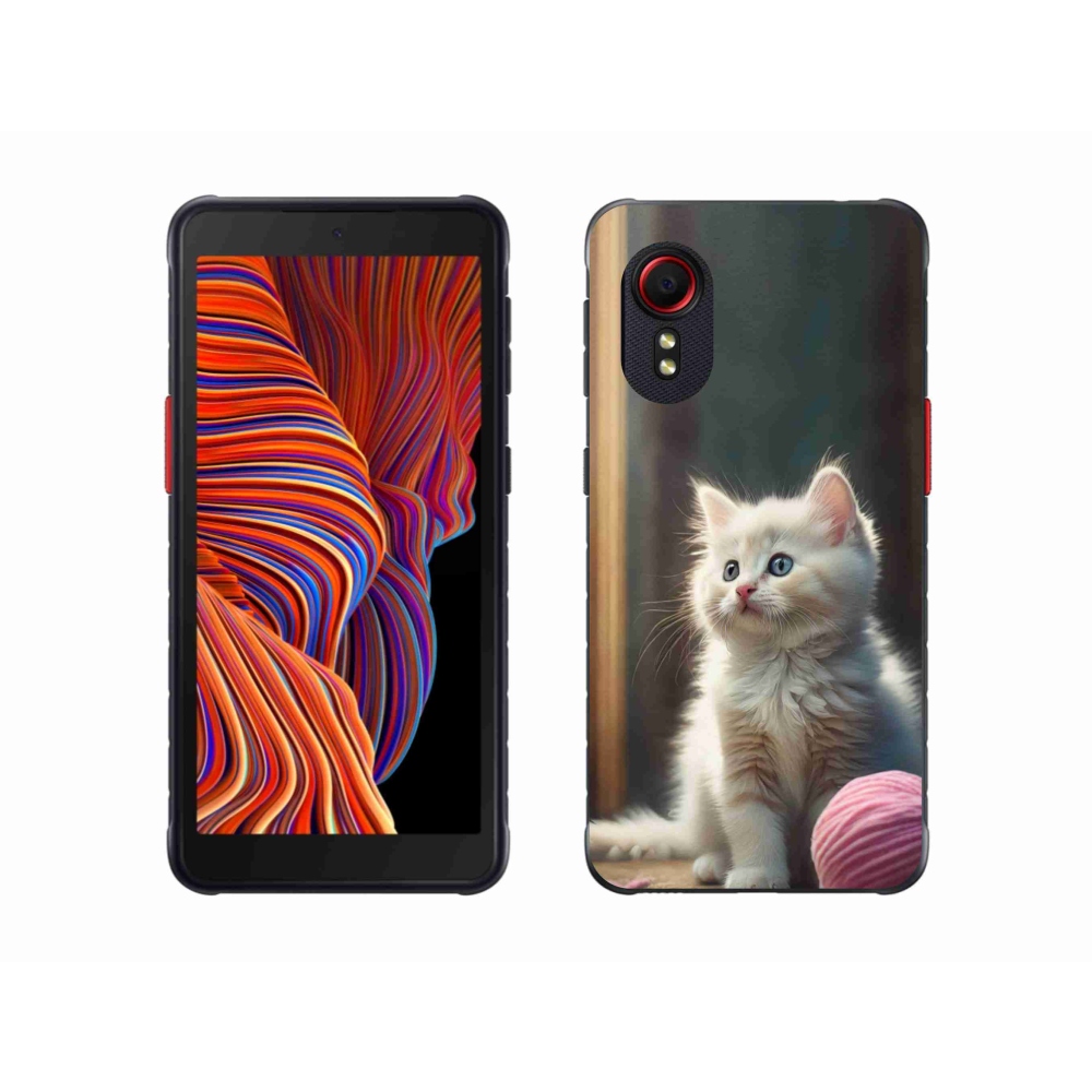 Gél védőhuzat mmCase Samsung Galaxy Xcover 5 - fehér cica 2