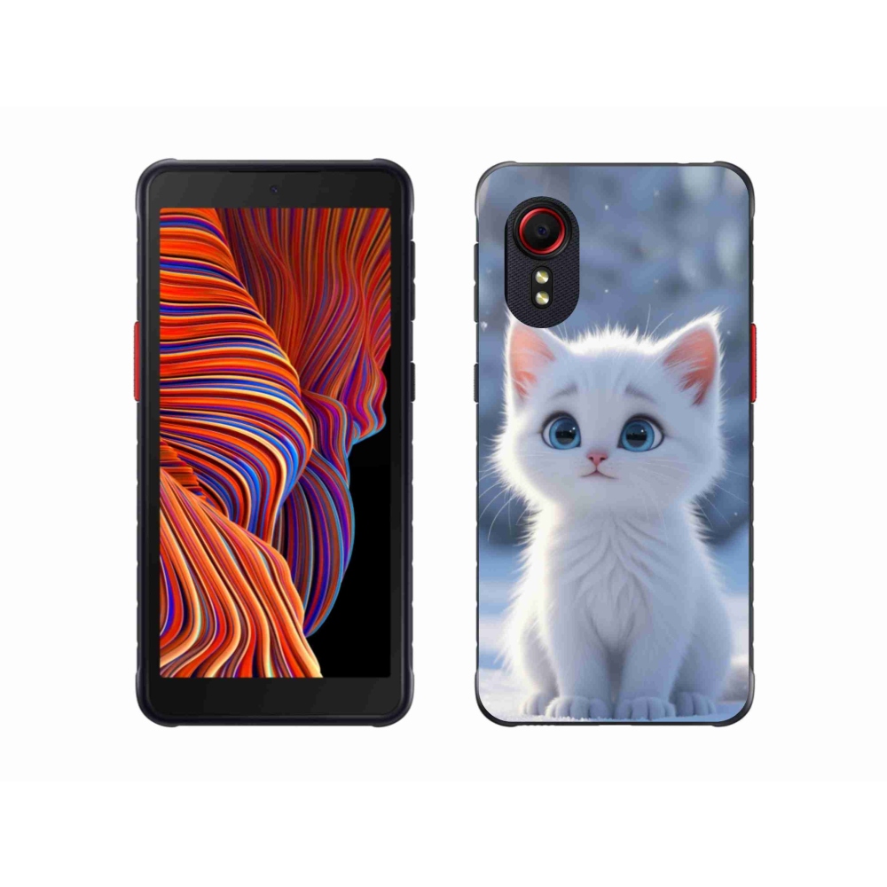 Gél borítás mmCase Samsung Galaxy Xcover 5 - fehér cica 3