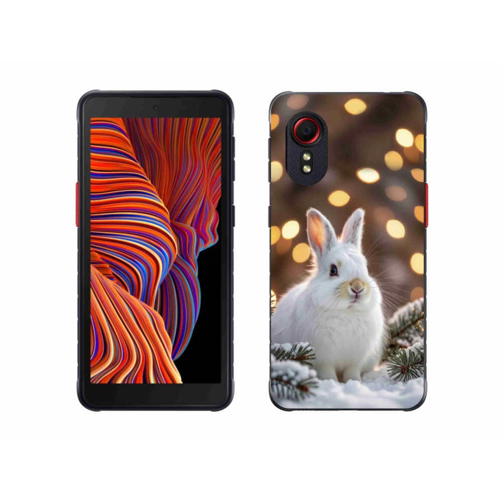 Zselés borítás mmCase Samsung Galaxy Xcover 5 - fehér nyúlhoz